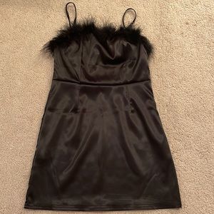 Party black feather dress from Amazon